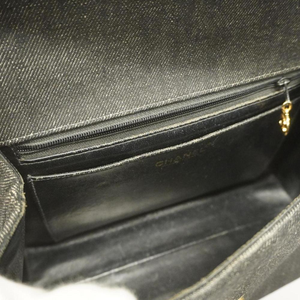Chanel handbag denim black ladies - Picture 4 of 16